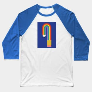 Rainbow Pencil Baseball T-Shirt